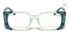 Blue Light Blocking Crystal Color Spring Hinge Rectangle Wholesale Eyewear