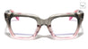 Blue Light Blocking Crystal Color Duotone Fashion Square Wholesale Eyewear