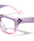 Blue Light Blocking Crystal Color Duotone Fashion Square Wholesale Eyewear