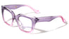 Blue Light Blocking Crystal Color Duotone Fashion Square Wholesale Eyewear