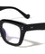 Blue Light Blocking Crystal Color Duotone Fashion Square Wholesale Eyewear