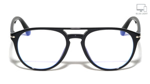 Blue Light Blocking Arrow Hinge Accent Aviators Wholesale Eyewear