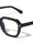 Three Dot Accent Squared Geometric Blue Light Blocking Wholesale Eyewear