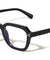 Three Dot Accent Squared Geometric Blue Light Blocking Wholesale Eyewear