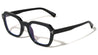 Three Dot Accent Squared Geometric Blue Light Blocking Wholesale Eyewear