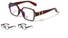 Glitter Temple Accent Fashion Butterfly Blue Light Blocking Wholesale Eyewear