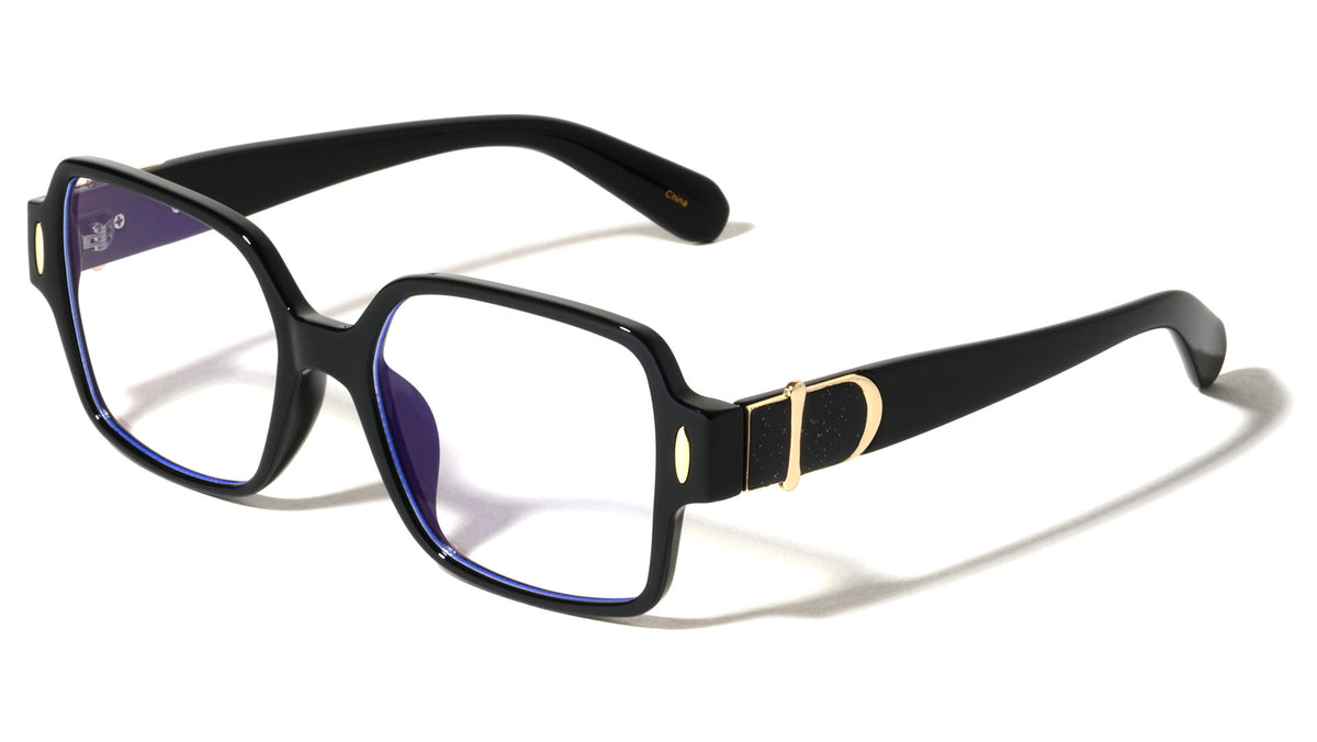 Glitter Temple Accent Fashion Butterfly Blue Light Blocking Wholesale Eyewear