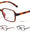 Two Dot Temple Accent Rectangle Blue Light Blocking Wholesale Eyewear