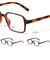 Two Dot Temple Accent Rectangle Blue Light Blocking Wholesale Eyewear