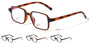Two Dot Temple Accent Rectangle Blue Light Blocking Wholesale Eyewear