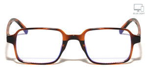 Two Dot Temple Accent Rectangle Blue Light Blocking Wholesale Eyewear