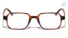 Two Dot Temple Accent Rectangle Blue Light Blocking Wholesale Eyewear