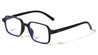 Two Dot Temple Accent Rectangle Blue Light Blocking Wholesale Eyewear