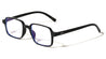 Two Dot Temple Accent Rectangle Blue Light Blocking Wholesale Eyewear