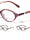 Pearl Temple Accent Retro Oval Blue Light Blocking Wholesale Eyewear
