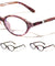 Pearl Temple Accent Retro Oval Blue Light Blocking Wholesale Eyewear