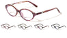 Pearl Temple Accent Retro Oval Blue Light Blocking Wholesale Eyewear