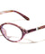 Pearl Temple Accent Retro Oval Blue Light Blocking Wholesale Eyewear
