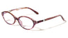Pearl Temple Accent Retro Oval Blue Light Blocking Wholesale Eyewear