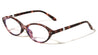 Pearl Temple Accent Retro Oval Blue Light Blocking Wholesale Eyewear