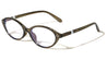 Pearl Temple Accent Retro Oval Blue Light Blocking Wholesale Eyewear