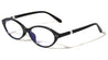 Pearl Temple Accent Retro Oval Blue Light Blocking Wholesale Eyewear