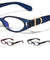 Glitter Temple Accent Oval Cat Eye Blue Light Blocking Wholesale Eyewear