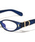 Glitter Temple Accent Oval Cat Eye Blue Light Blocking Wholesale Eyewear