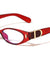 Glitter Temple Accent Oval Cat Eye Blue Light Blocking Wholesale Eyewear