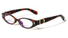 Glitter Temple Accent Oval Cat Eye Blue Light Blocking Wholesale Eyewear