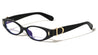 Glitter Temple Accent Oval Cat Eye Blue Light Blocking Wholesale Eyewear