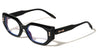 Two Dot Rivet Accent Geometric Cat Eye Blue Light Blocking Wholesale Eyewear