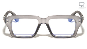 Art Deco Temple Bar Accent Square Blue Light Blocking Wholesale Eyewear