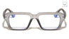 Art Deco Temple Bar Accent Square Blue Light Blocking Wholesale Eyewear