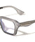 Art Deco Temple Bar Accent Square Blue Light Blocking Wholesale Eyewear