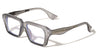 Art Deco Temple Bar Accent Square Blue Light Blocking Wholesale Eyewear