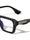 Art Deco Temple Bar Accent Square Blue Light Blocking Wholesale Eyewear