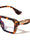 Art Deco Temple Bar Accent Square Blue Light Blocking Wholesale Eyewear