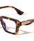 Art Deco Temple Bar Accent Square Blue Light Blocking Wholesale Eyewear