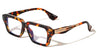 Art Deco Temple Bar Accent Square Blue Light Blocking Wholesale Eyewear