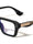 Art Deco Temple Bar Accent Square Blue Light Blocking Wholesale Eyewear