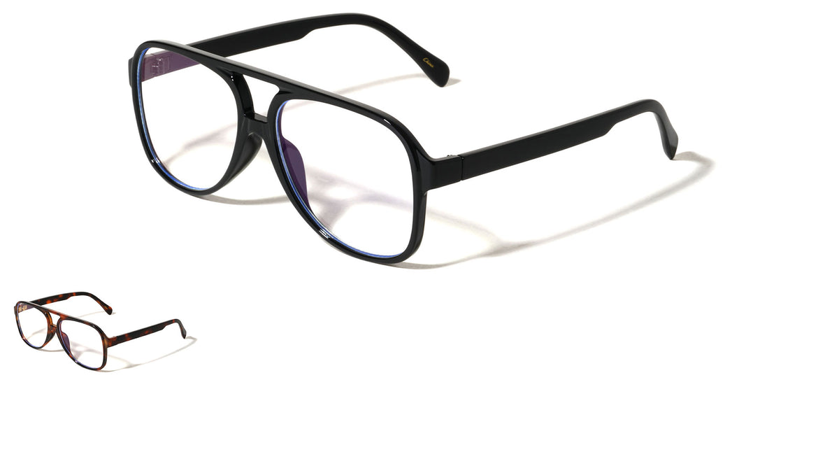 Retro Tear Shape Lens Aviators Blue Light Blocking Wholesale Eyewear