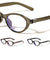 Two Bracket Hinge Accent Fashion Oval Cat Eye Blue Light Blocking Wholesale Eyewear