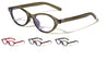 Two Bracket Hinge Accent Fashion Oval Cat Eye Blue Light Blocking Wholesale Eyewear