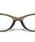 Two Bracket Hinge Accent Fashion Oval Cat Eye Blue Light Blocking Wholesale Eyewear