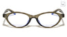 Two Bracket Hinge Accent Fashion Oval Cat Eye Blue Light Blocking Wholesale Eyewear
