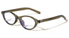 Two Bracket Hinge Accent Fashion Oval Cat Eye Blue Light Blocking Wholesale Eyewear