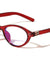 Two Bracket Hinge Accent Fashion Oval Cat Eye Blue Light Blocking Wholesale Eyewear