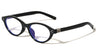 Two Bracket Hinge Accent Fashion Oval Cat Eye Blue Light Blocking Wholesale Eyewear