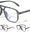 Two Dot Stud Accent Squared Aviators Blue Light Blocking Wholesale Eyewear